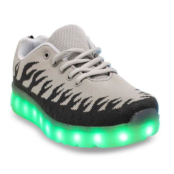 LED Light Up Shoes, Orange Flames