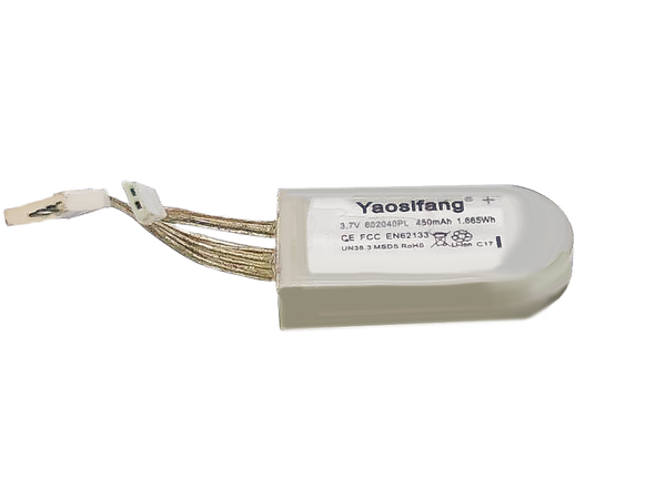 3.7V Polymer Li-ion Shoe Battery 450mAh