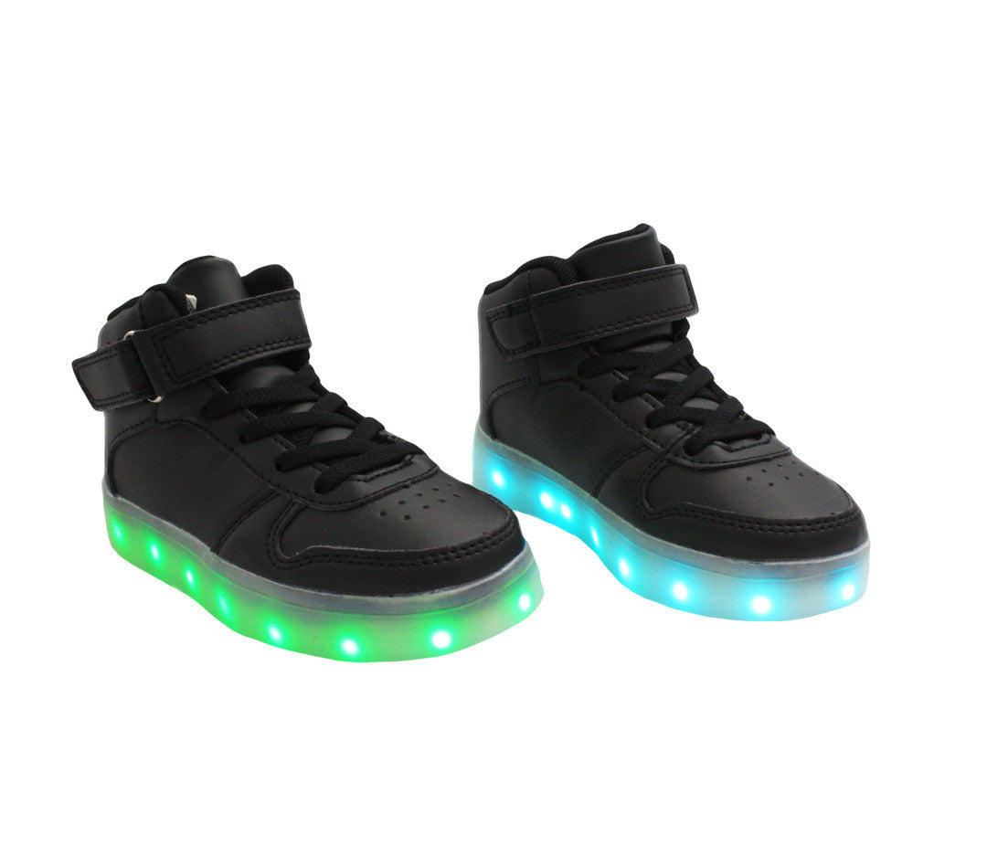  DIYJTS Unisex LED Light Up Shoes, Fashion High Top LED  Sneakers USB Rechargeable Glowing Luminous Shoes for Men, Women, Teens  Black