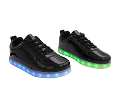 Low Top Shine (Black) - LED SHOE SOURCE,  Shoes - Fashion LED Shoes USB Charging light up Sneakers Adults Unisex Men women kids Casual Shoes High Quality
