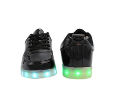 Low Top Shine (Black) - LED SHOE SOURCE,  Shoes - Fashion LED Shoes USB Charging light up Sneakers Adults Unisex Men women kids Casual Shoes High Quality