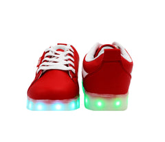 Low Top Sport (Red) - LED SHOE SOURCE,  Shoes - Fashion LED Shoes USB Charging light up Sneakers Adults Unisex Men women kids Casual Shoes High Quality