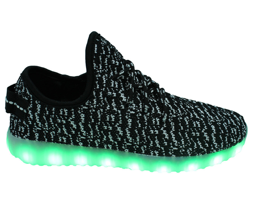 LED Light Up Shoes | & White Knit App Control | LED Fashion Sneakers – SHOE SOURCE