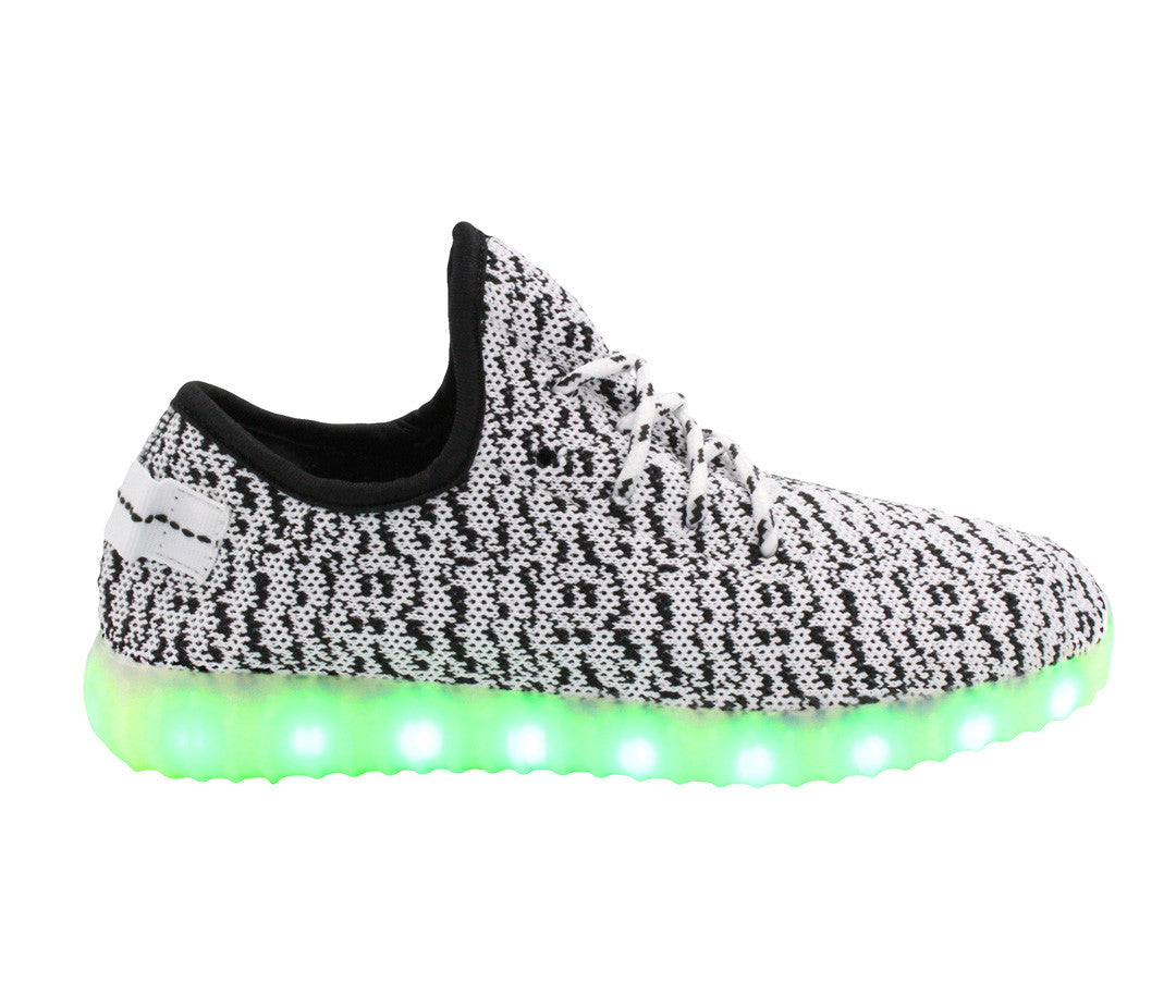 Light Up Shoes | White Knit App LED Fashion Sneakers – LED SHOE SOURCE