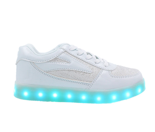 Low Top Fusion (White) - LED SHOE SOURCE,  Shoes - Fashion LED Shoes USB Charging light up Sneakers Adults Unisex Men women kids Casual Shoes High Quality