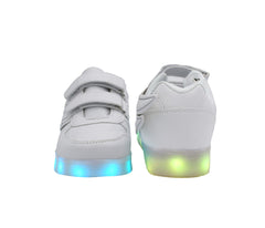 Kids Low Top Wing Walker (White) - LED SHOE SOURCE,  Shoes - Fashion LED Shoes USB Charging light up Sneakers Adults Unisex Men women kids Casual Shoes High Quality