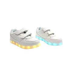 Kids Low Top Casual (White) - LED SHOE SOURCE,  Shoes - Fashion LED Shoes USB Charging light up Sneakers Adults Unisex Men women kids Casual Shoes High Quality