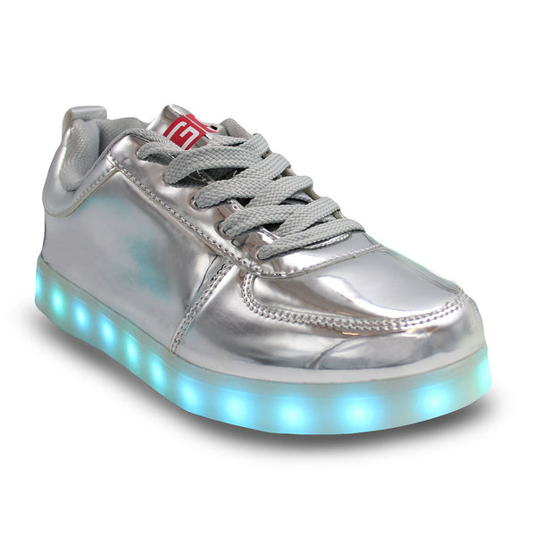 Electric Styles Light Up High Top Bolt White LED Sneakers Shoes Size K1/W3-M15 - M9W11