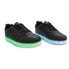 Kids LED Light Up Sneakers Low Top Lace Up Shoes